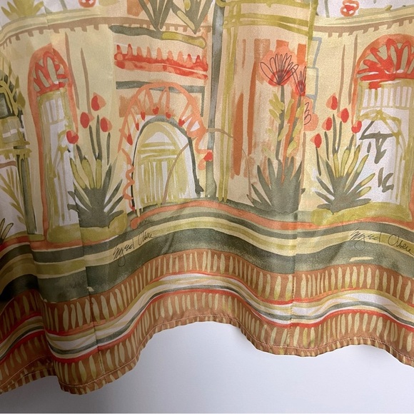 Sigrid Olsen Collection Novelty Floral Print Silk Button Up Shirt NEW - Picture 12 of 15